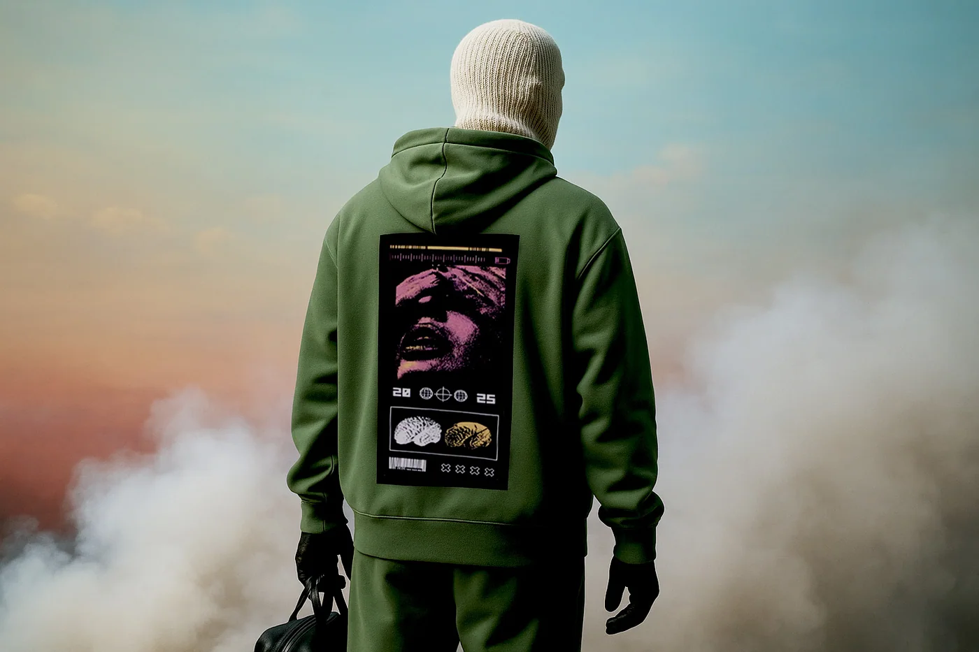 DripKit green hooded figure in smoke